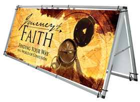 Large A-Frame Outdoor Banner Stand