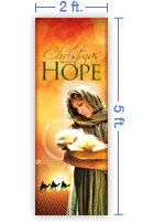 2x5 Vertical Church Banner of Christmas Hope