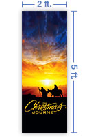 2x5 Vertical Church Banner of Christmas Journey
