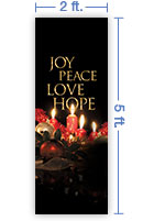 2x5 Vertical Church Banner of Christmas Spirit