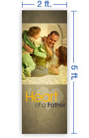 2x5 Vertical Church Banner of Daddy Playing