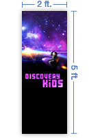 2x5 Vertical Church Banner of Discovery Kids