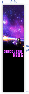2x8 Vertical Church Banner of Discovery Kids