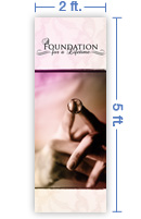 2x5 Vertical Church Banner of Foundation