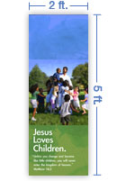 2x5 Vertical Church Banner of God's Children
