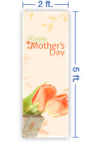 2x5 Vertical Church Banner of Happy Mother's Day