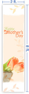 2x8 Vertical Church Banner of Happy Mother's Day