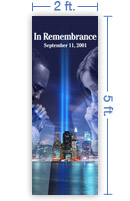 2x5 Vertical Church Banner of In Remembrance