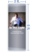 2x5 Vertical Church Banner of Into the Light 2