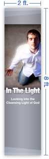 2x8 Vertical Church Banner of Into the Light 2