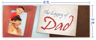 8x3 Horizontal Church Banner of The Legacy of Dad