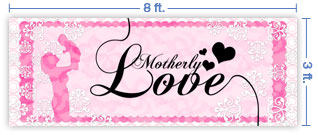 8x3 Horizontal Church Banner of Motherly Love