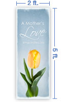 2x5 Vertical Church Banner of Mother's Love