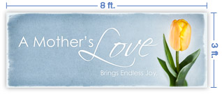 8x3 Horizontal Church Banner of Mother's Love