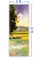 2x5 Vertical Church Banner of Origins