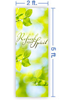 2x5 Vertical Church Banner of Refresh