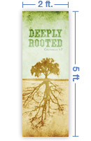 2x5 Vertical Church Banner of Roots