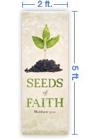 2x5 Vertical Church Banner of Seeds of Faith
