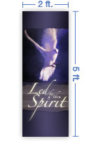 2x5 Vertical Church Banner of Spirit Led