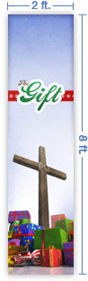 2x8 Vertical Church Banner of The Gift