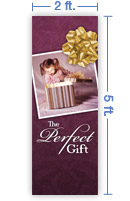 2x5 Vertical Church Banner of The Perfect Gift