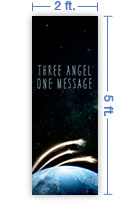 2x5 Vertical Church Banner of Three Angels Message