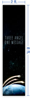 2x8 Vertical Church Banner of Three Angels Message