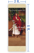 2x5 Vertical Church Banner of Welcome