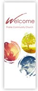 Church Banner of Welcome - Paint Swirls