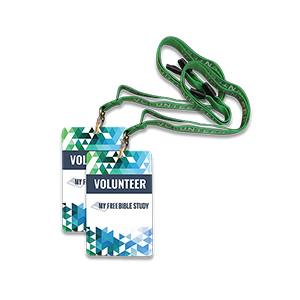 Volunteer Lanyard and Badges (Pack of 4)