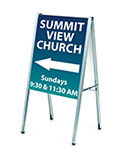 Aluminum Sandwich Board Frame with 2 Signs