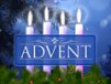 Church Banner of Advent Candles