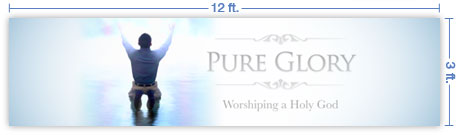12x3 Horizontal Church Banner of Better Is One Day