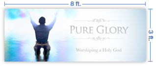 8x3 Horizontal Church Banner of Better Is One Day