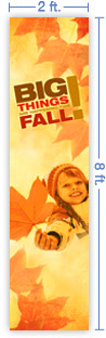 2x8 Vertical Church Banner of Big Things Fall