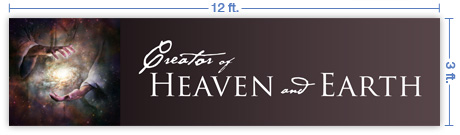 12x3 Horizontal Church Banner of Creator