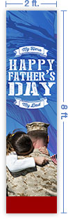 2x8 Vertical Church Banner of Dad Hero