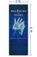 2x5 Vertical Church Banner of Decoding the Signs