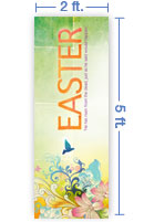 2x5 Vertical Church Banner of Easter Peace