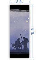 2x5 Vertical Church Banner of Escape To Egypt