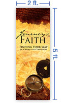 2x5 Vertical Church Banner of Journey of Faith