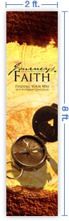 2x8 Vertical Church Banner of Journey of Faith