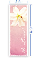 2x5 Vertical Church Banner of Lily