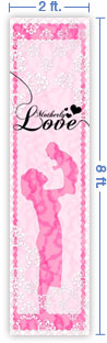 2x8 Vertical Church Banner of Motherly Love