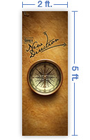 2x5 Vertical Church Banner of New Direction
