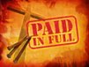 Church Banner of Paid In Full Cross