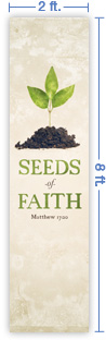 2x8 Vertical Church Banner of Seeds of Faith