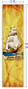 2x8 Vertical Church Banner of Seven Seas