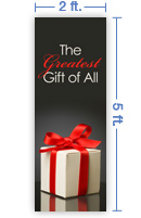 2x5 Vertical Church Banner of The Greatest Gift of All