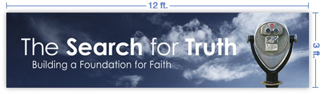 12x3 Horizontal Church Banner of The Search For Truth